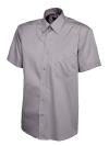 UC702 Mens Pinpoint Oxford Half Sleeve Shirt Charcoal colour image
